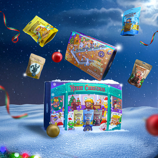Bronys Edition Christmas Brownie Crisps Gift Set (3 Packs x 108g + 2 Packs x 35g)