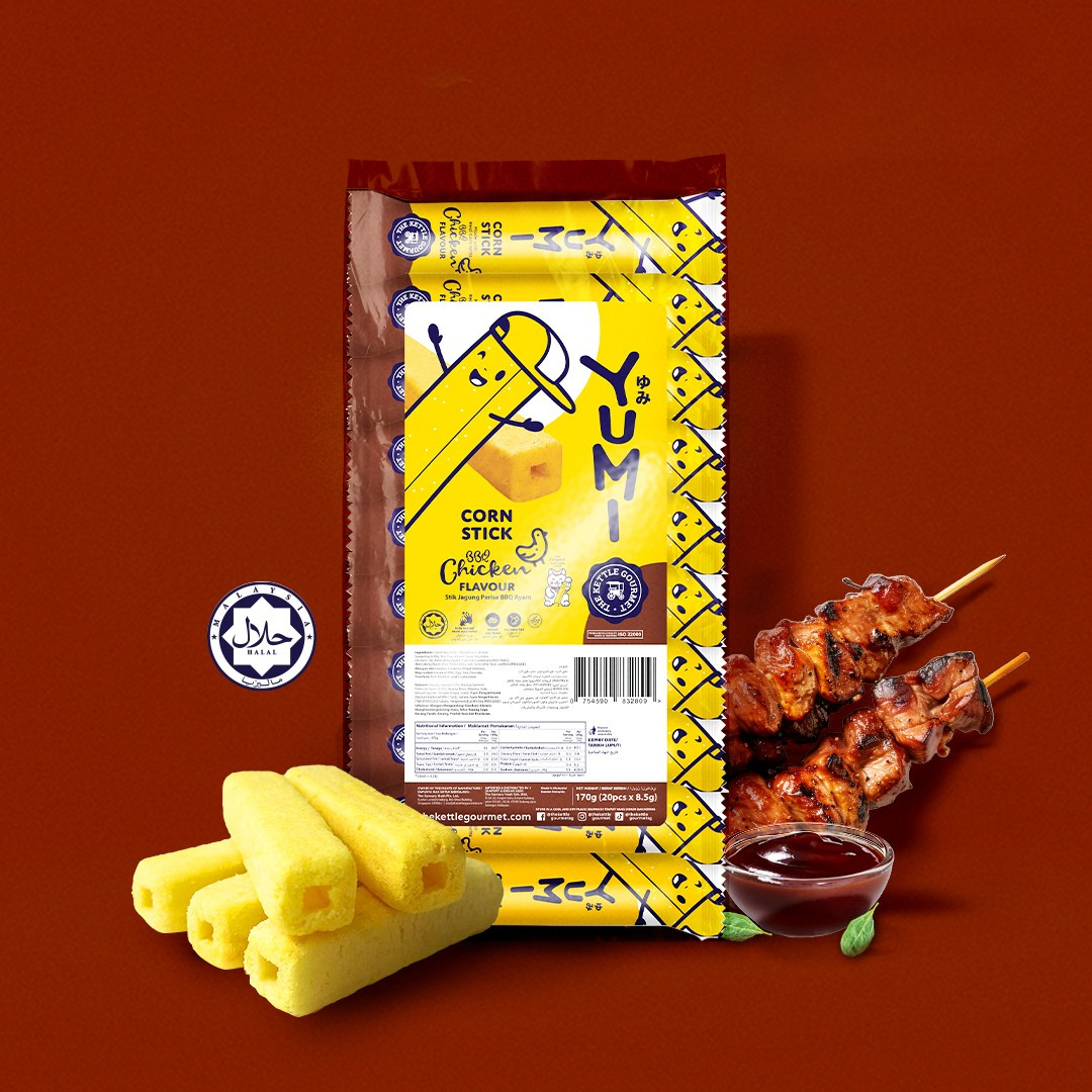 YUMI BBQ Chicken Corn Stick (Polybag 8.5g x 20 sticks)