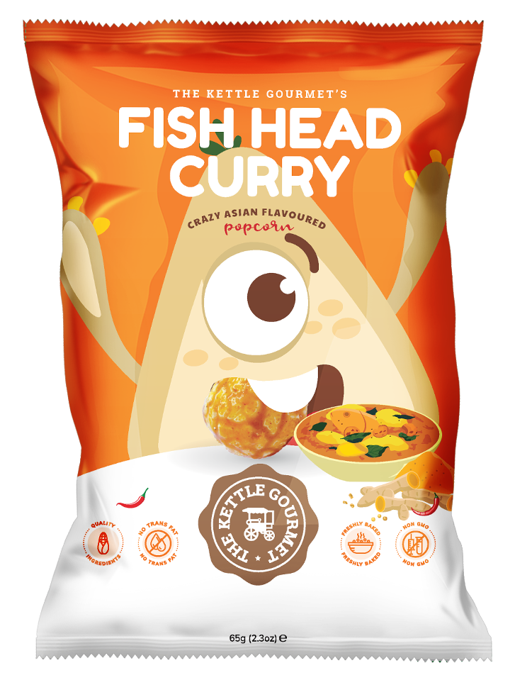 Fish Head Curry Popcorn (8 Packs x 65g)