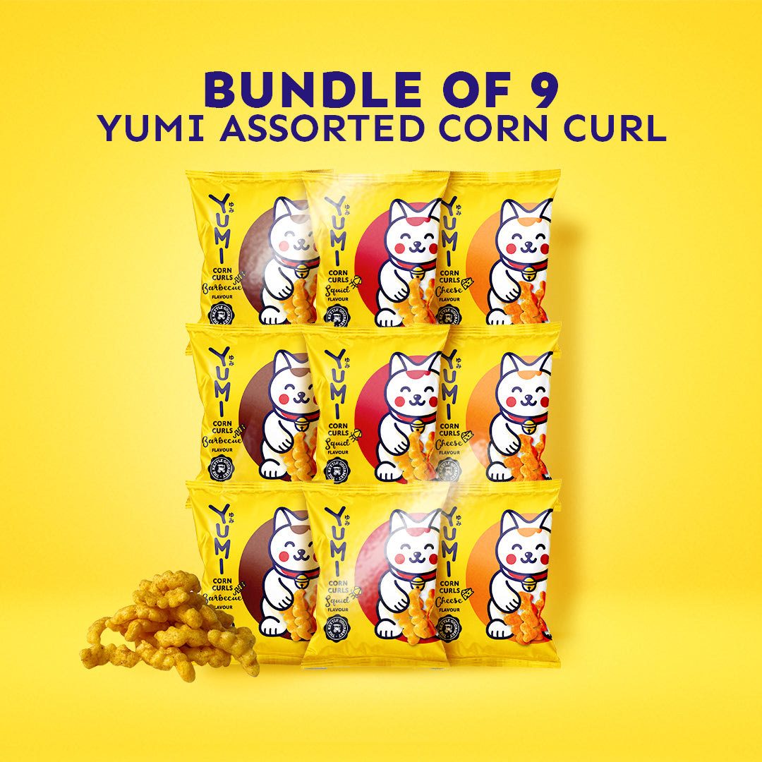 YUMI Corn Curls Assorted Flavours (Bundle of 9/15/30/48)