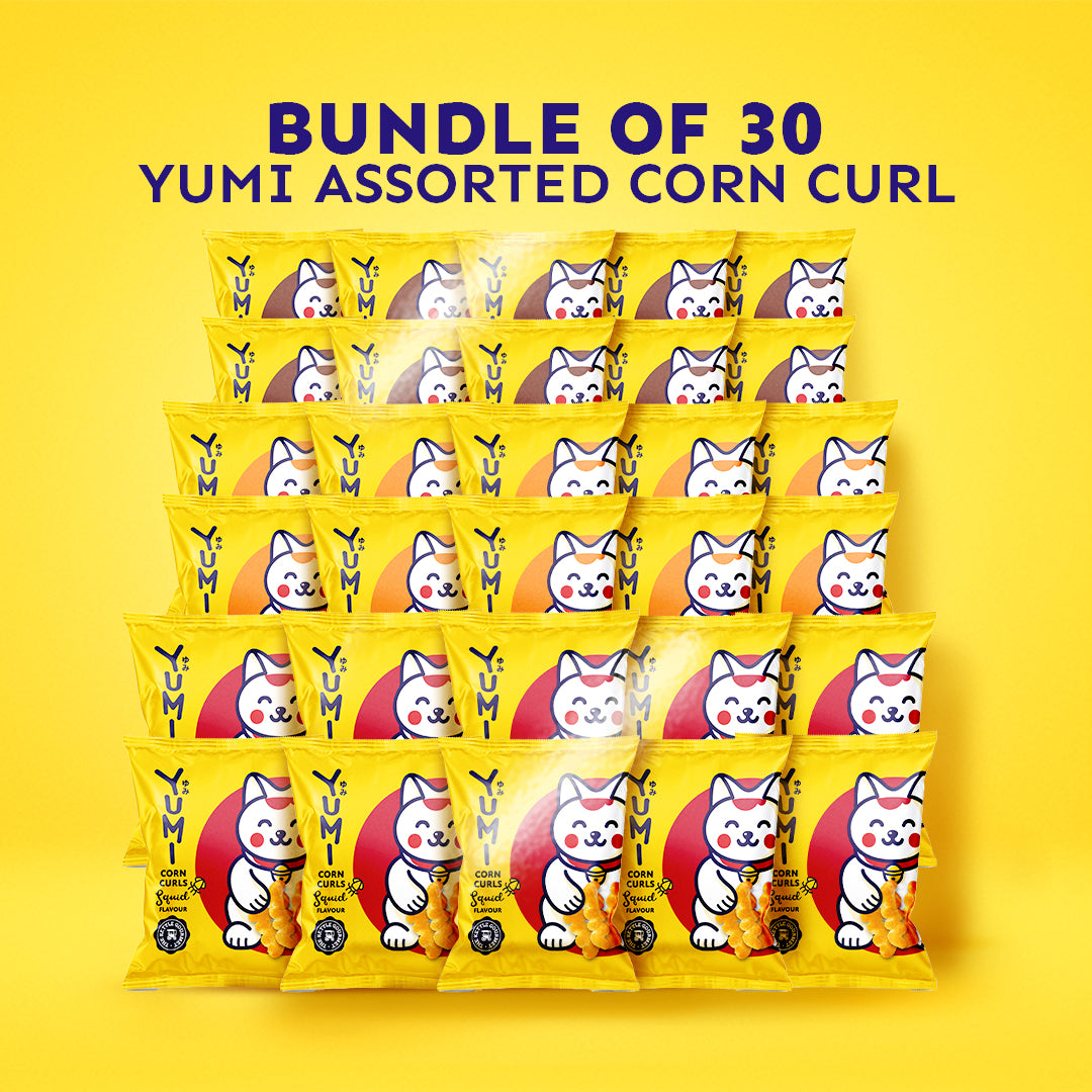 YUMI Corn Curls Assorted Flavours (Bundle of 9/15/30/48)