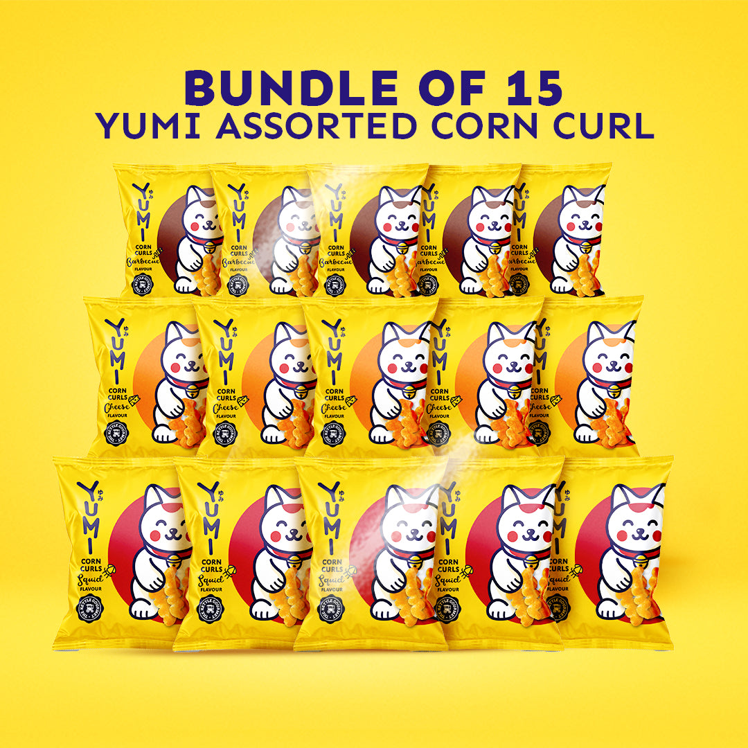 YUMI Corn Curls Assorted Flavours (Bundle of 9/15/30/48)