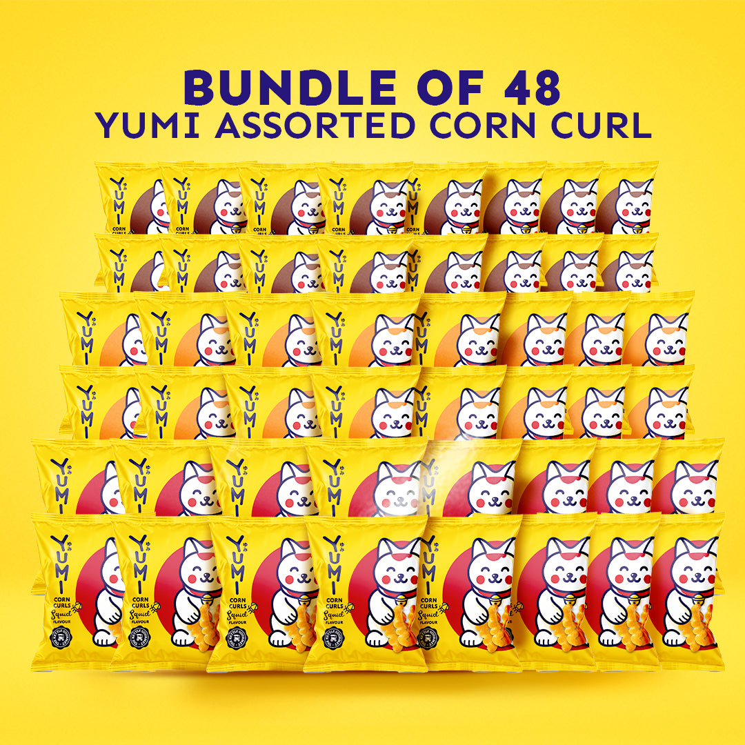 YUMI Corn Curls Assorted Flavours (Bundle of 9/15/30/48)