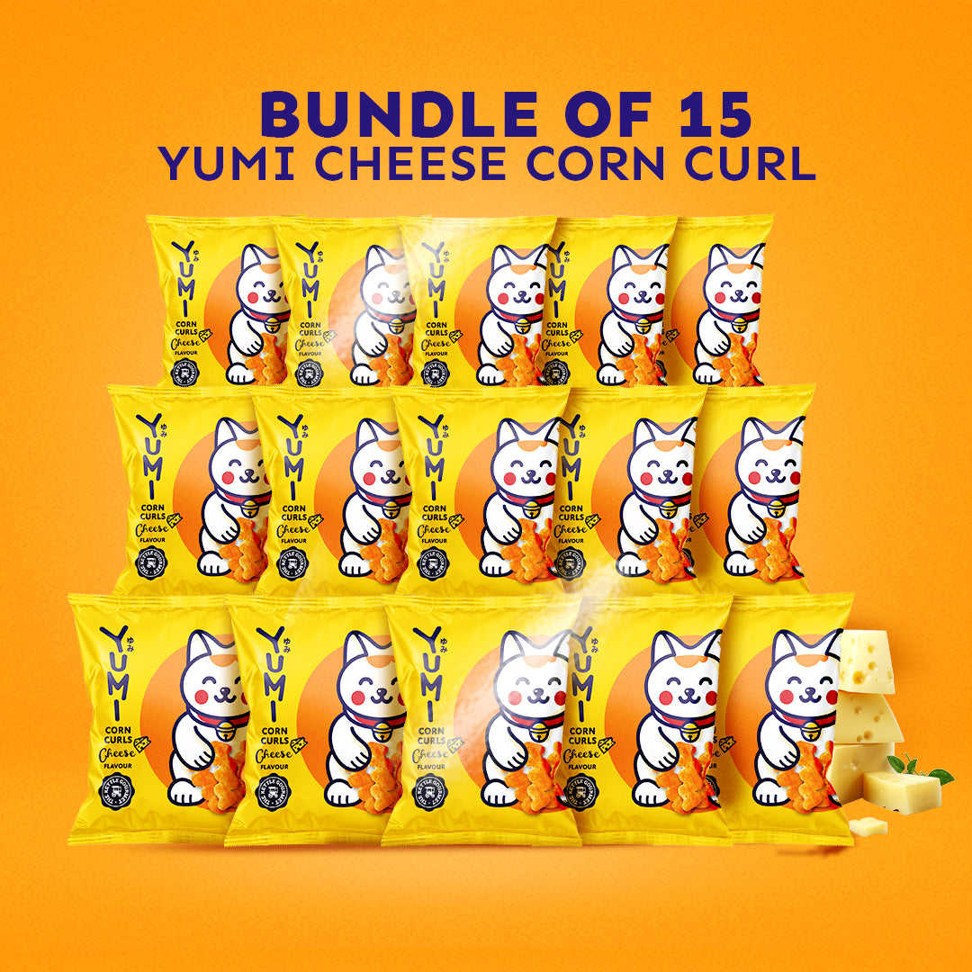 YUMI Cheese Corn Curls (Bundle of 9/15/30/48)