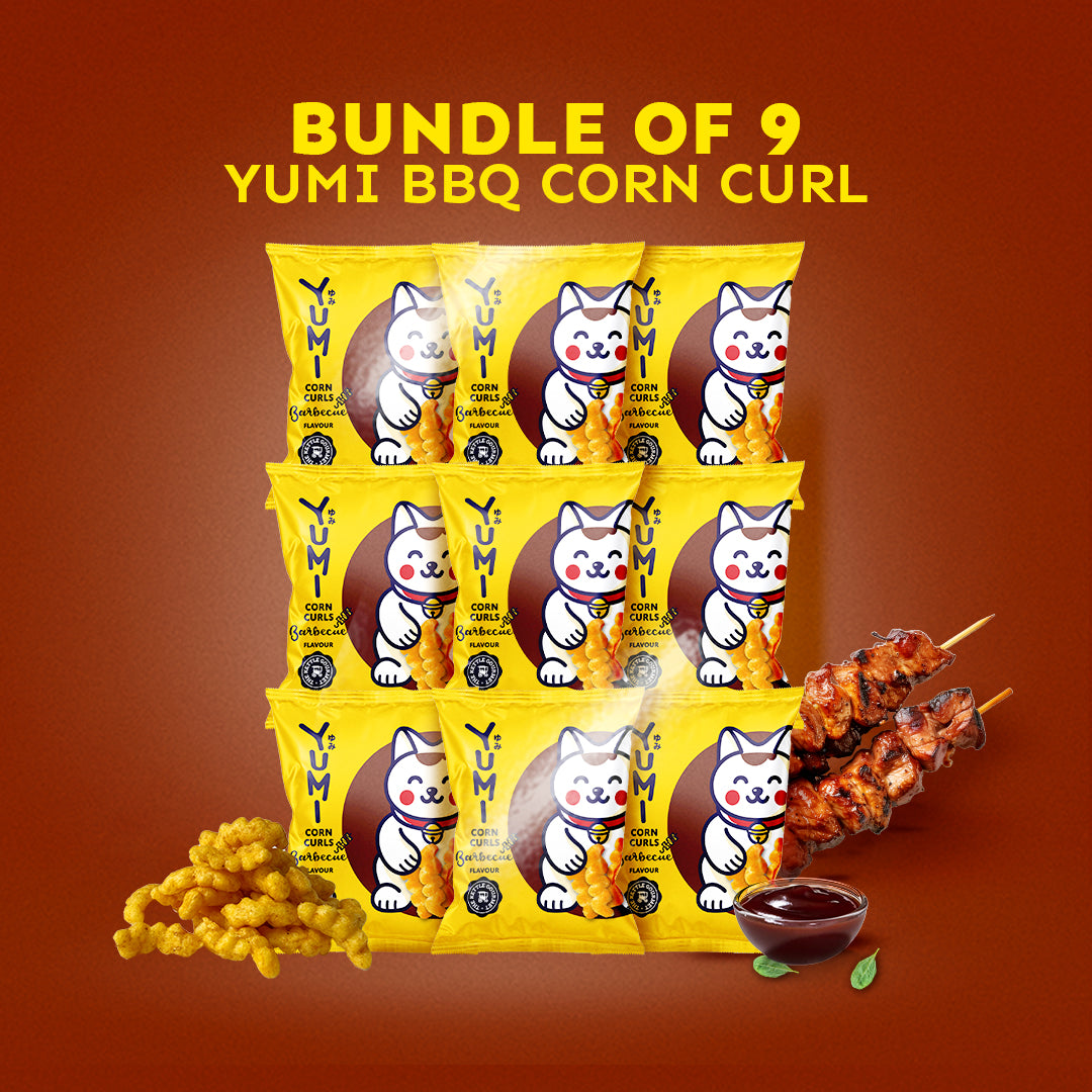 YUMI BBQ Corn Curls (Bundle of 9/15/30/48)