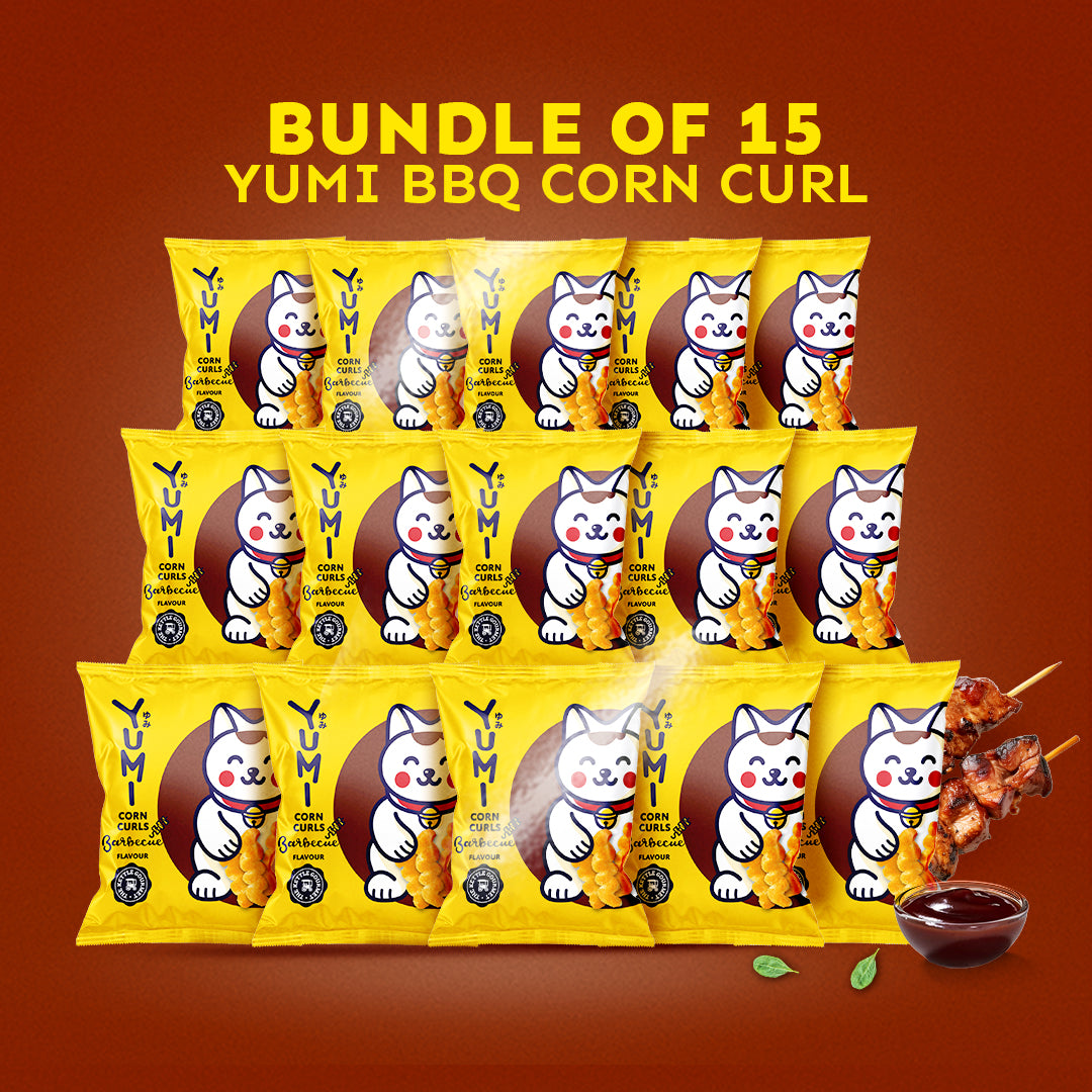 YUMI BBQ Corn Curls (Bundle of 9/15/30/48)