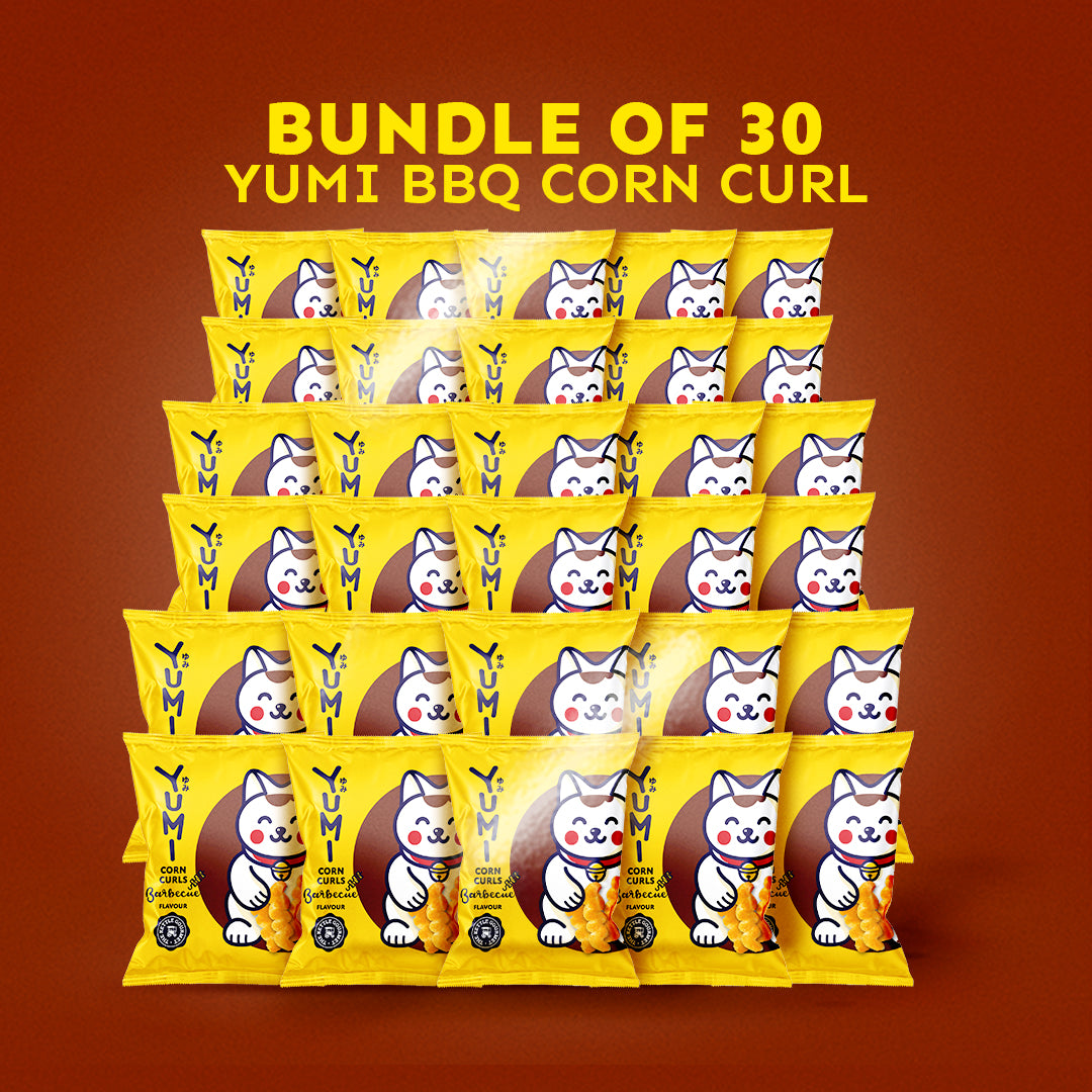 YUMI BBQ Corn Curls (Bundle of 9/15/30/48)