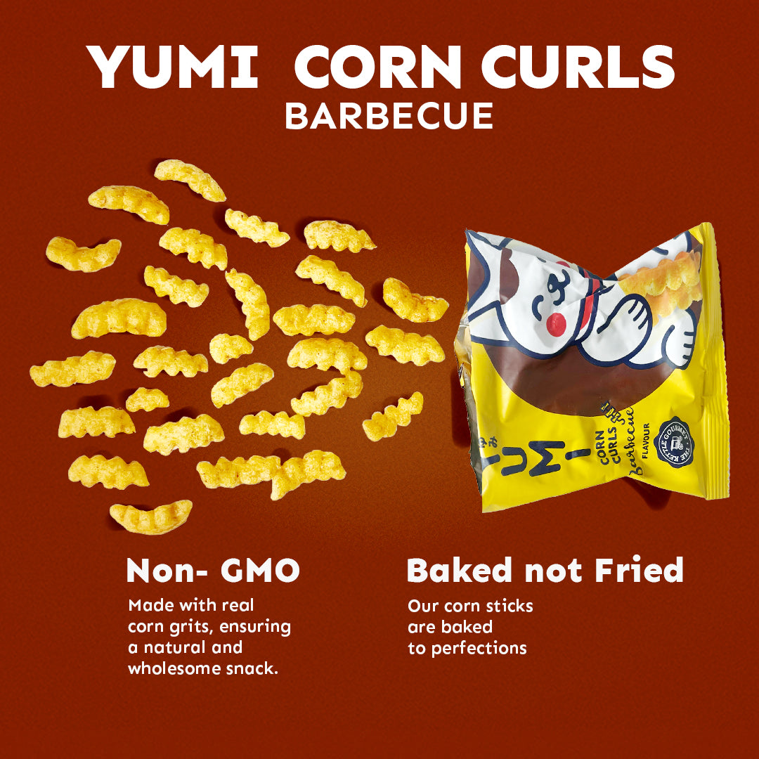 YUMI BBQ Corn Curls (Bundle of 9/15/30/48)