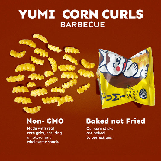 YUMI BBQ Corn Curls (Bundle of 9/15/30/48)