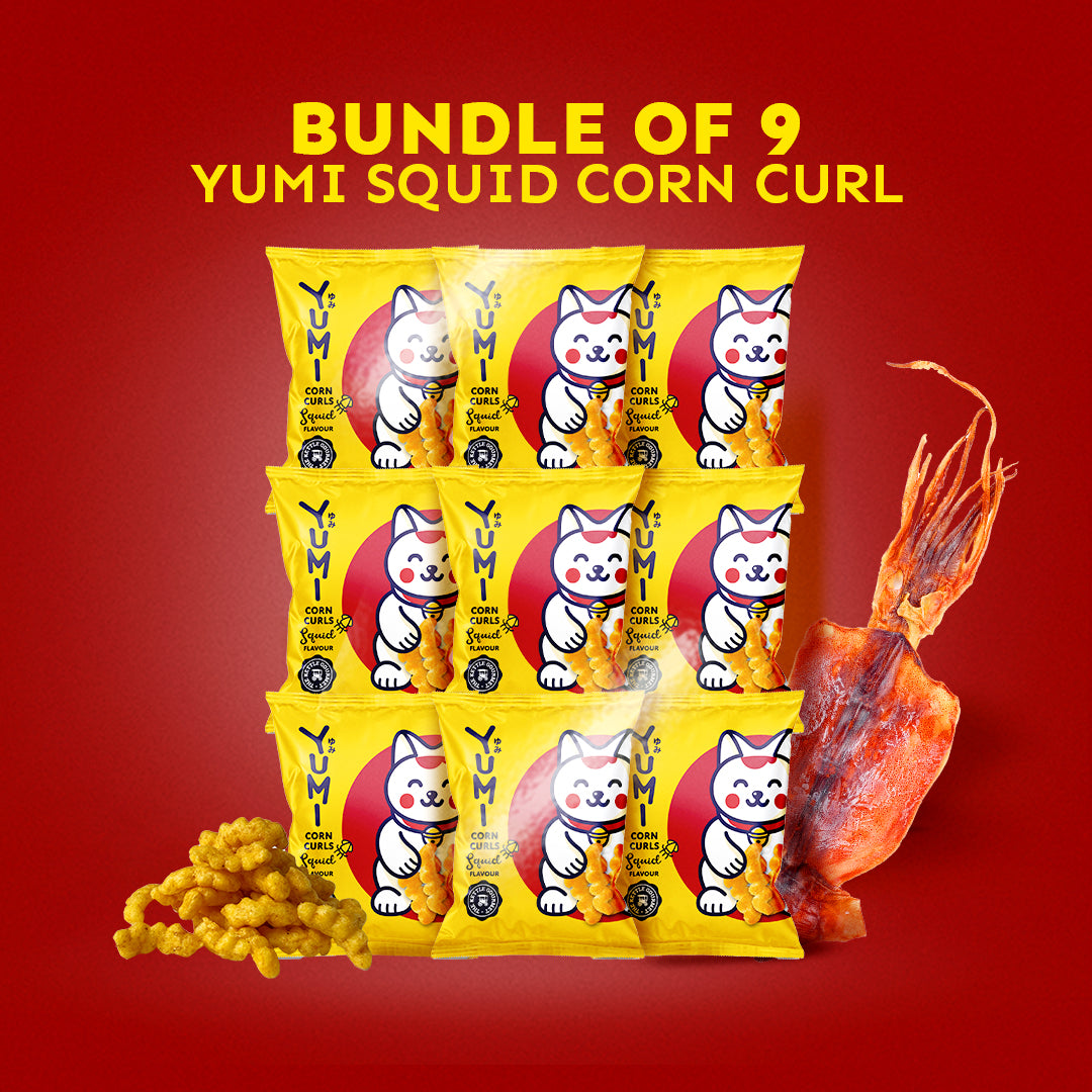 YUMI Squid Corn Curls (Bundle of 9/15/30/48)
