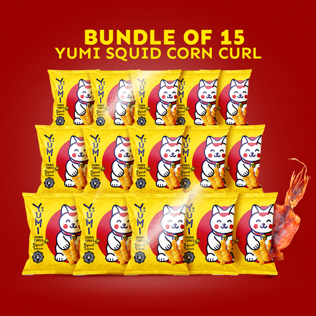 YUMI Squid Corn Curls (Bundle of 9/15/30/48)