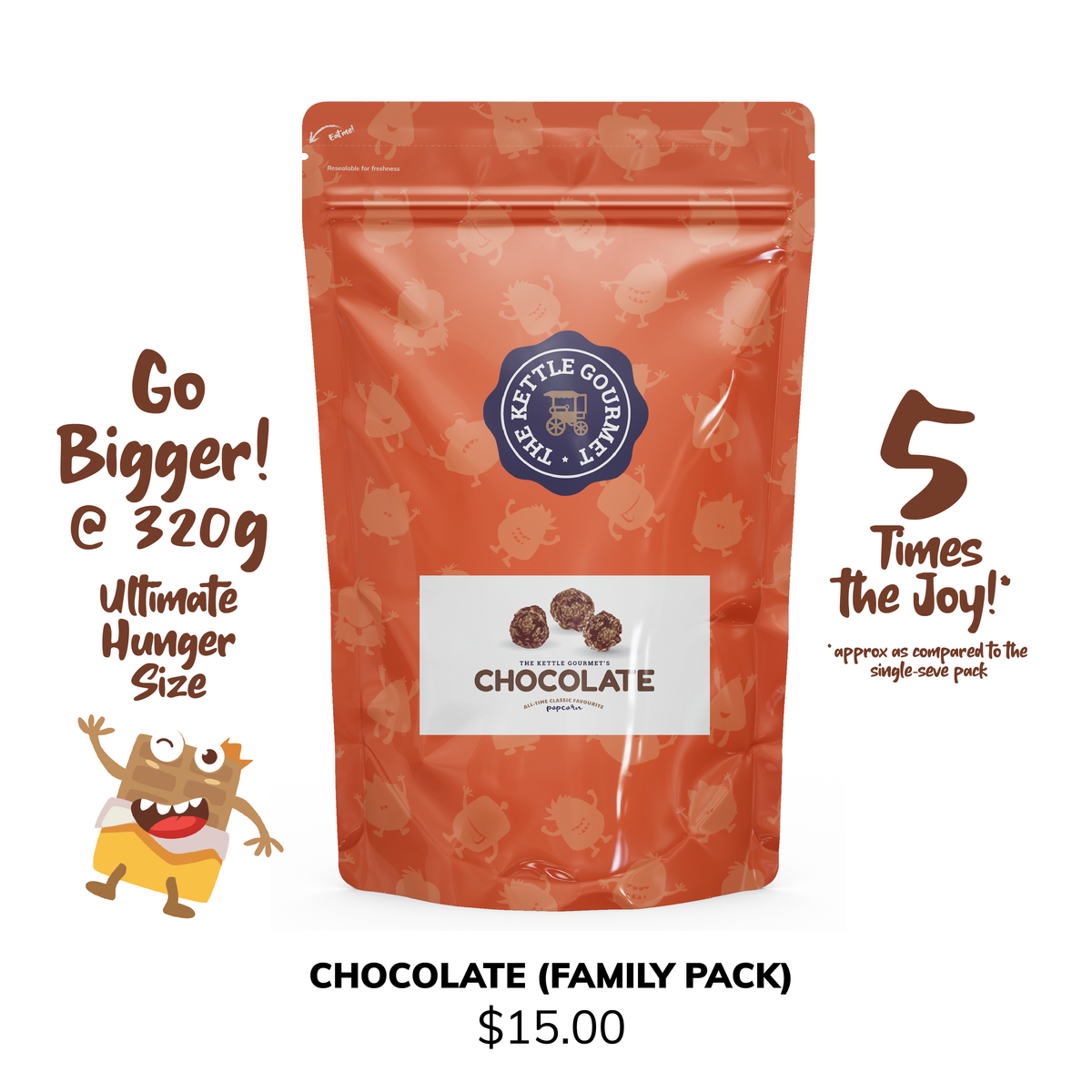 Chocolate Popcorn Family Pack