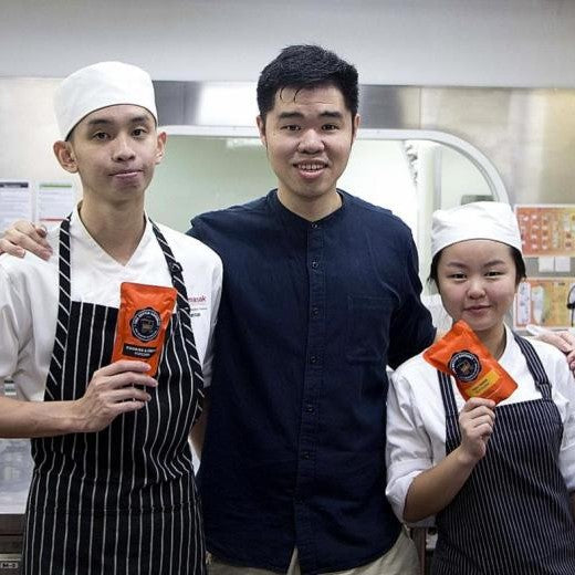 The two TP students, Sheena and Marcus who came up with the 2 new innovative flavours.