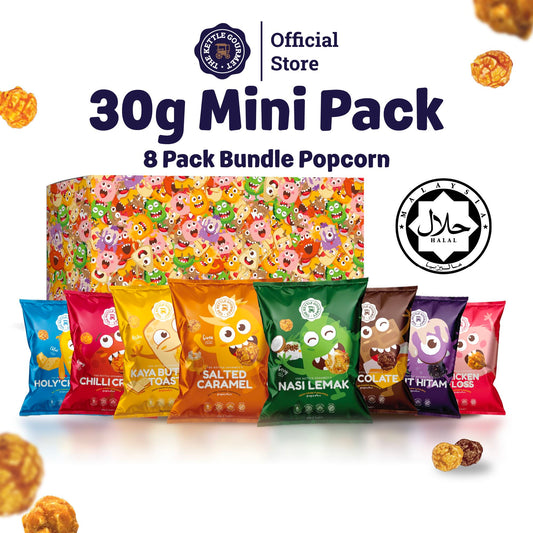 The Original Mini Pack Popcorn Bundle Box (Assortment of 8 Packs x 30g)