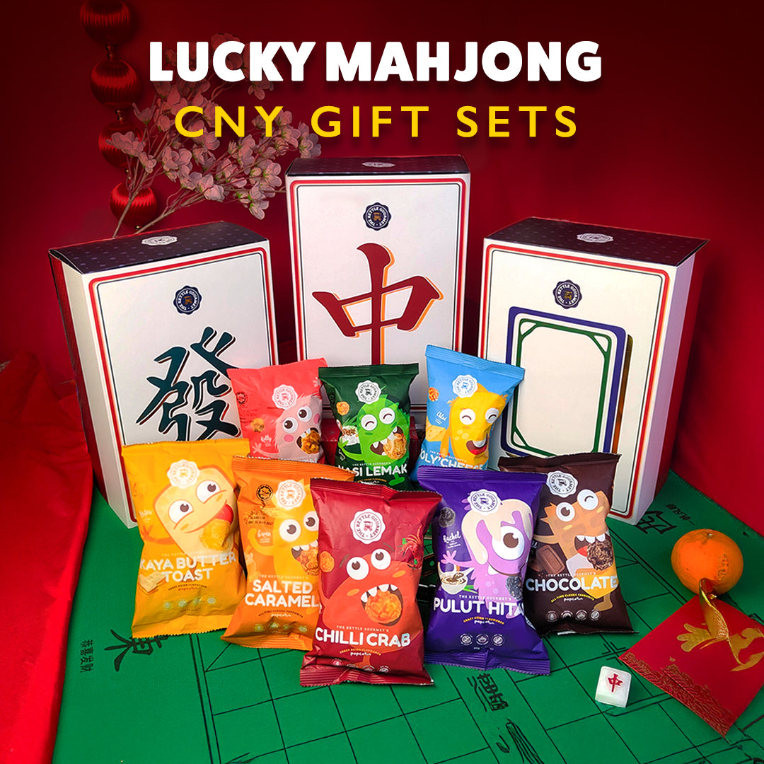 Lucky Mahjong CNY Gift Set 吉祥麻将礼盒 (Assortment of 8 Packs x 30g Popcorn)
