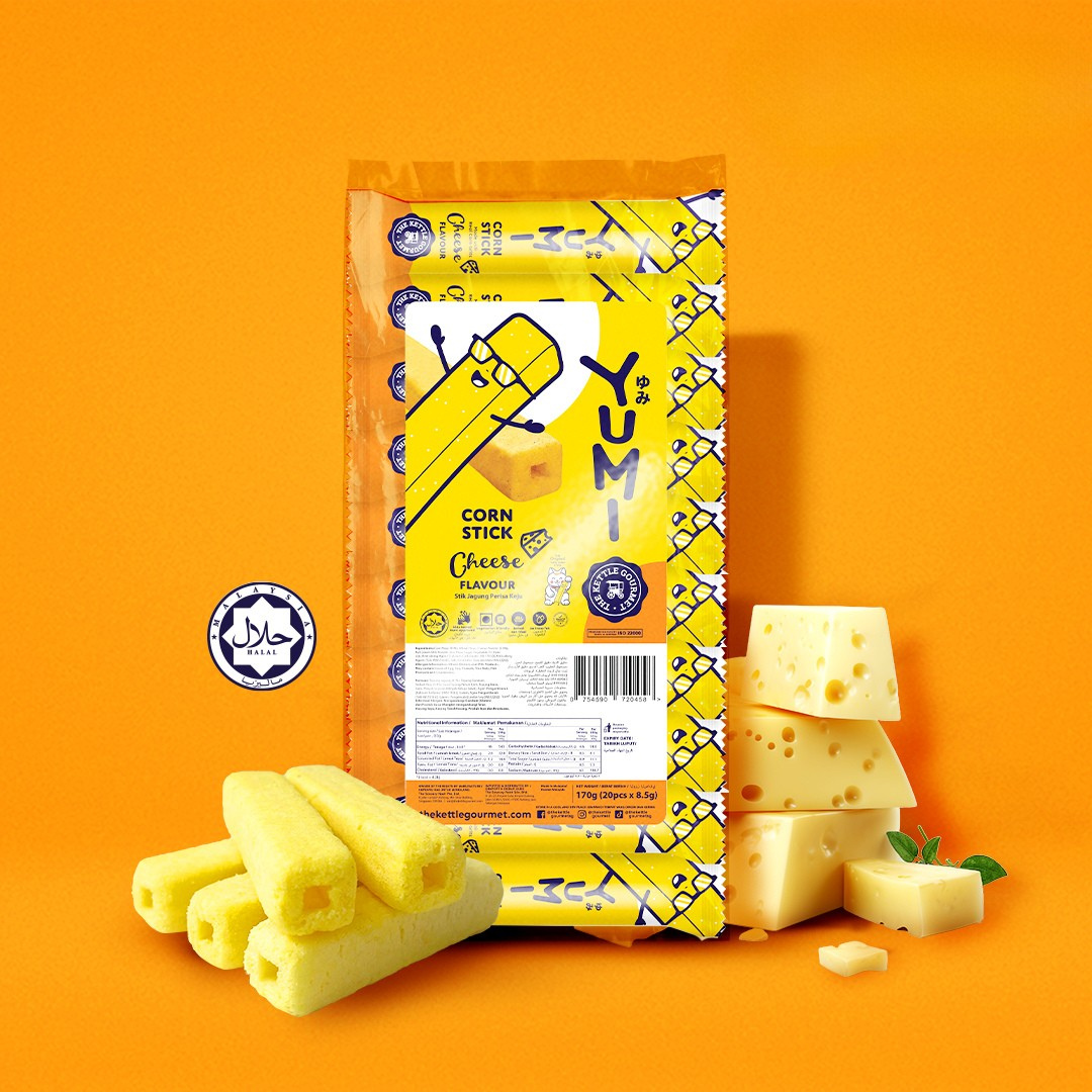 YUMI Cheese Corn Stick (Polybag 8.5g x 20 sticks)