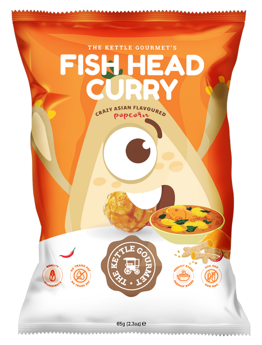 Fish Head Curry Popcorn (8 Packs x 65g)
