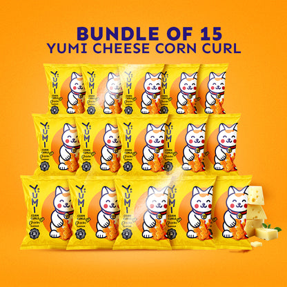 YUMI Cheese Corn Curls (Bundle of 9/15/30/48)