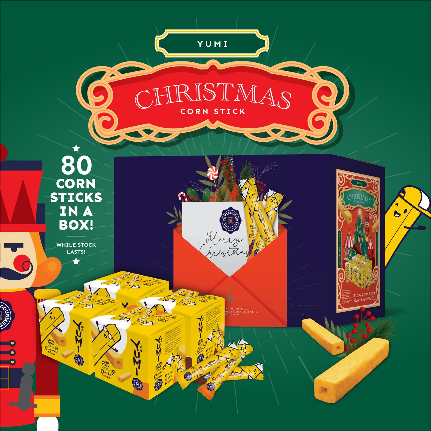 YUMI Christmas Gift Box [Bundle of 4 POP Boxes x 20 sticks]