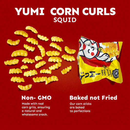 YUMI Squid Corn Curls (Bundle of 9/15/30/48)