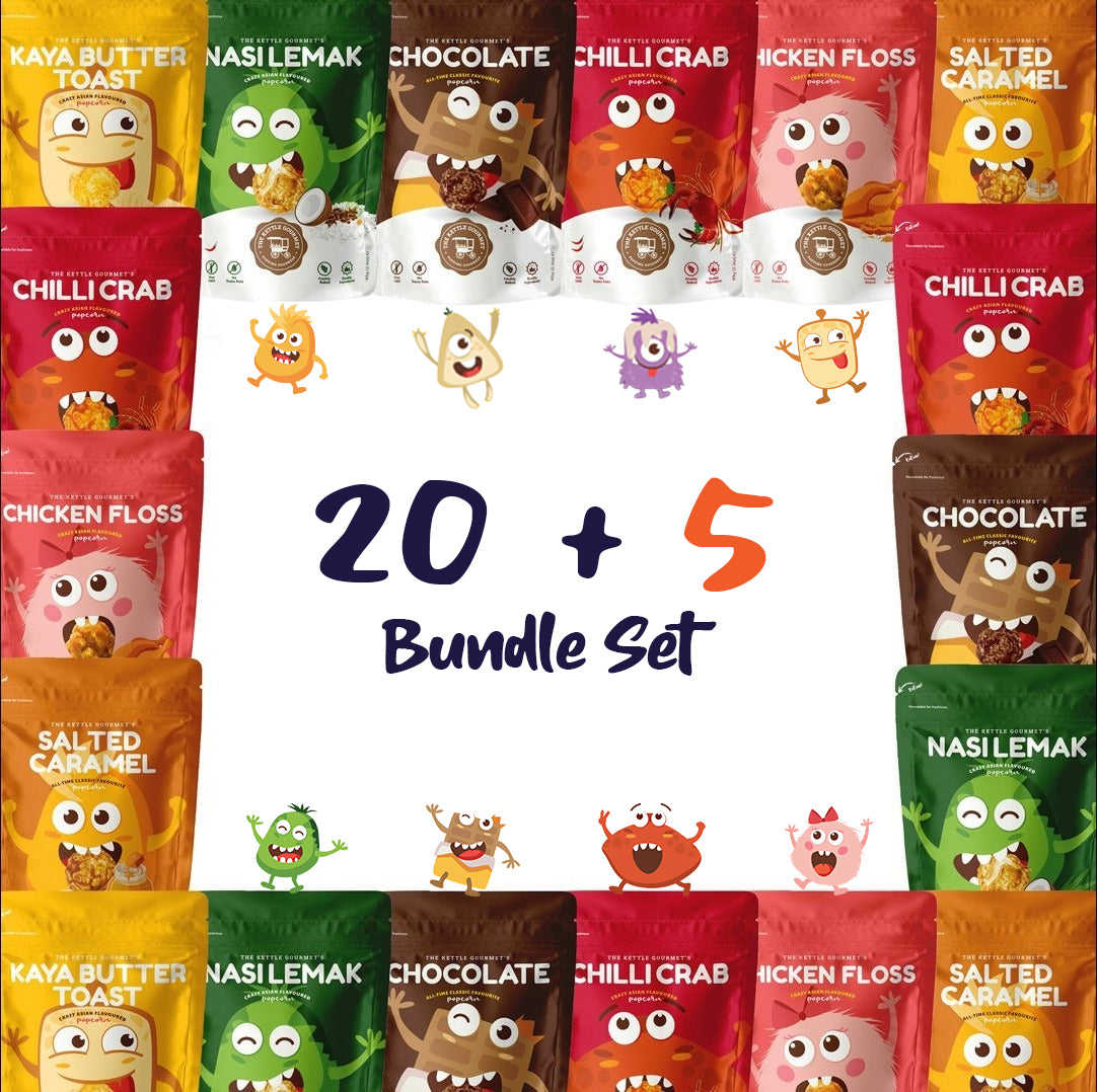 20 + 5 Popcorn Bundle Set (25 Packs x 65g)