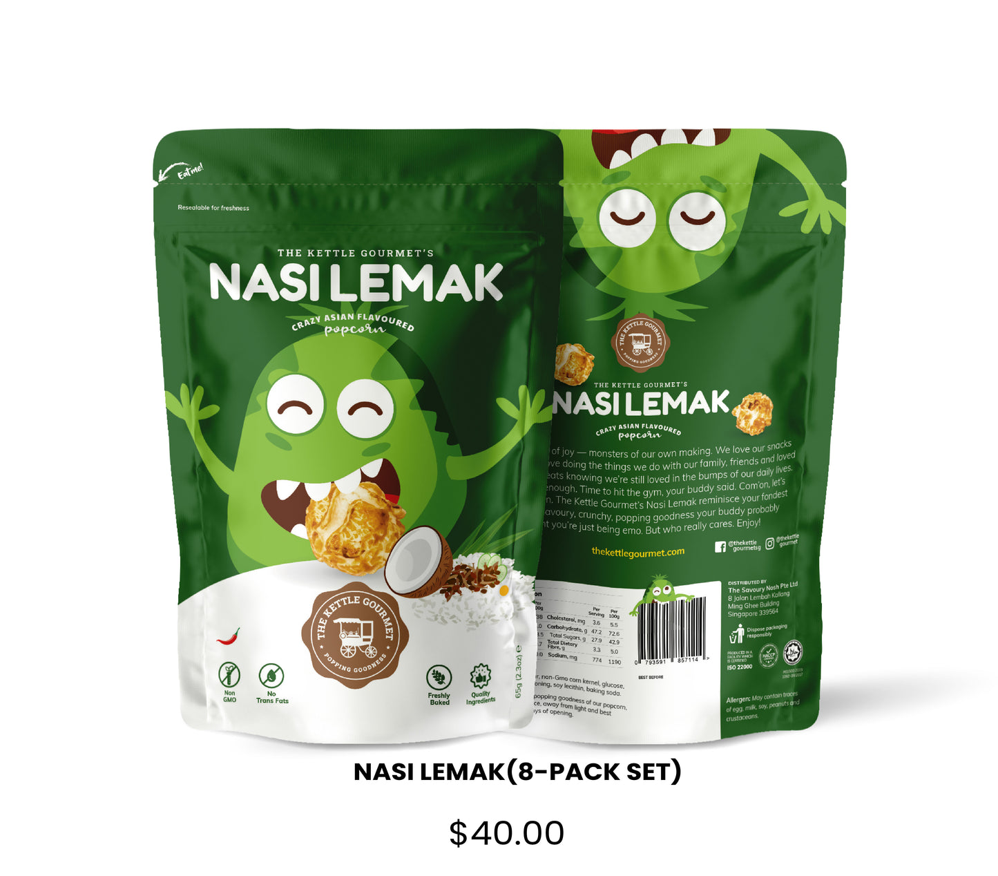 Nasi Lemak Popcorn (8 Packs x 65g)