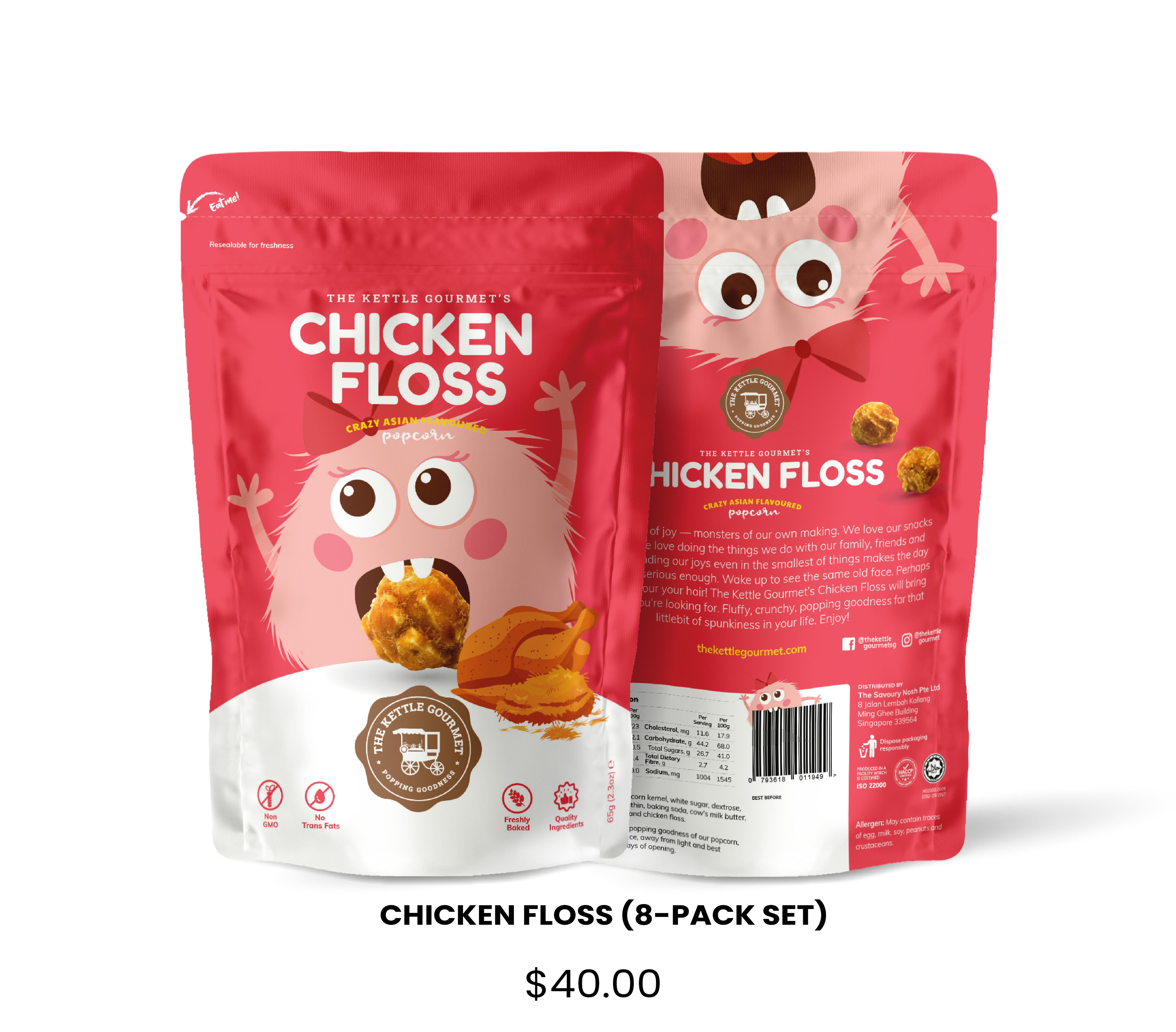 Chicken Floss Popcorn (8 Packs x 65g)