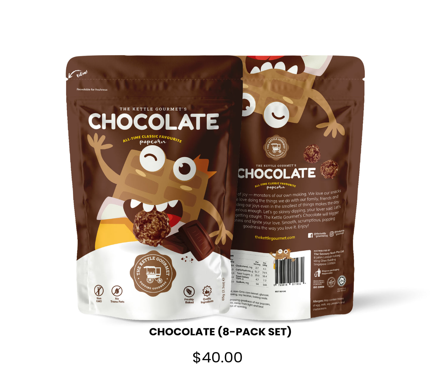 Chocolate Popcorn (8 Packs x 65g)