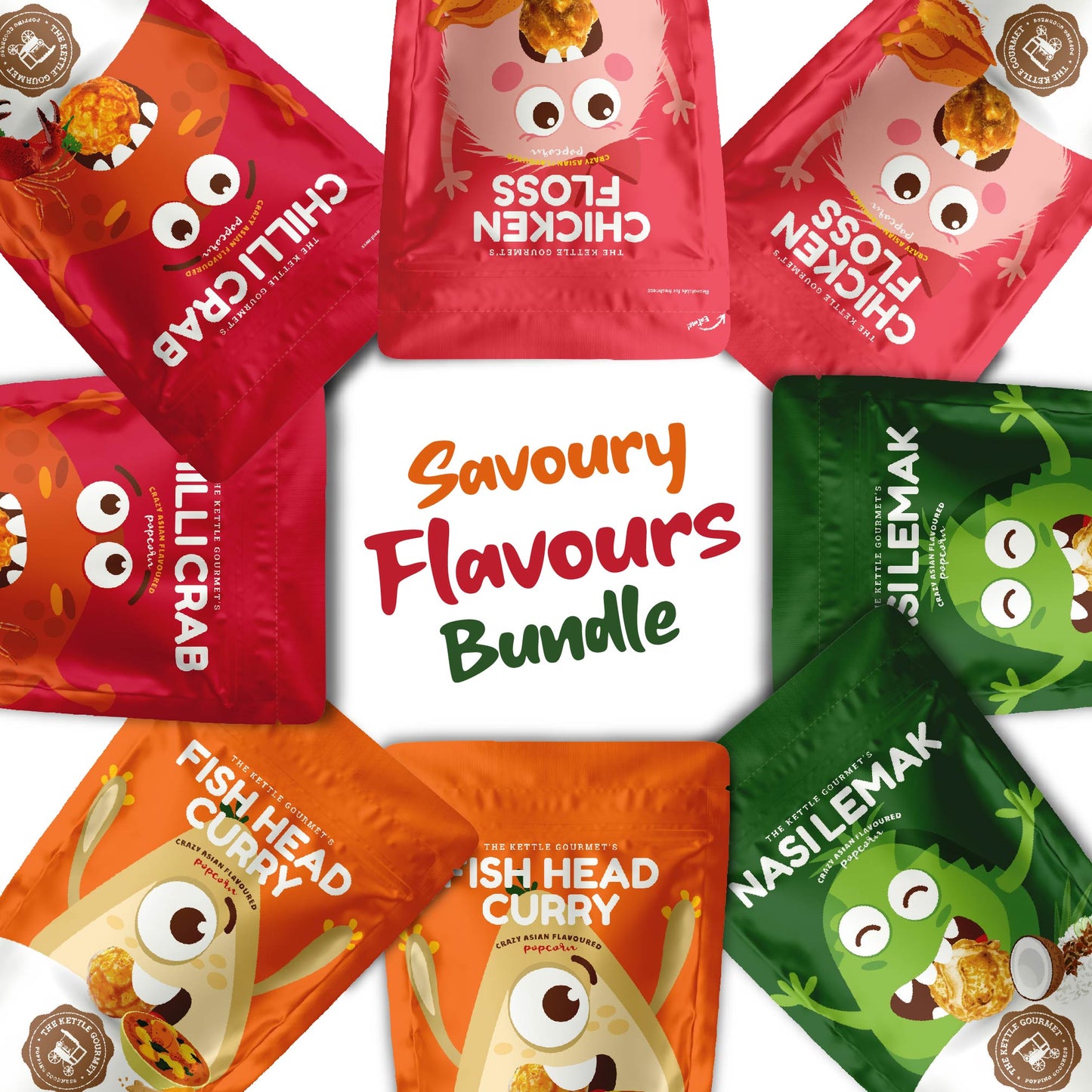 Savoury Flavours Popcorn Bundle (8 Packs x 65g)