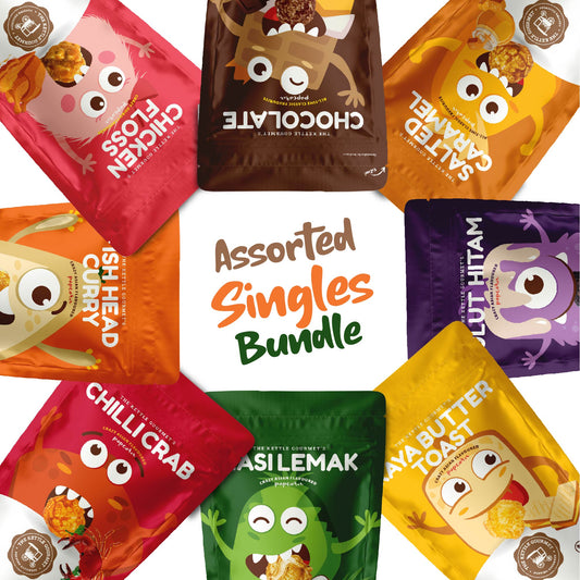 Assorted Singles Popcorn (8 Packs x 65g)