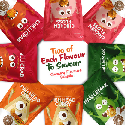 Savoury Flavours Popcorn Bundle (8 Packs x 65g)