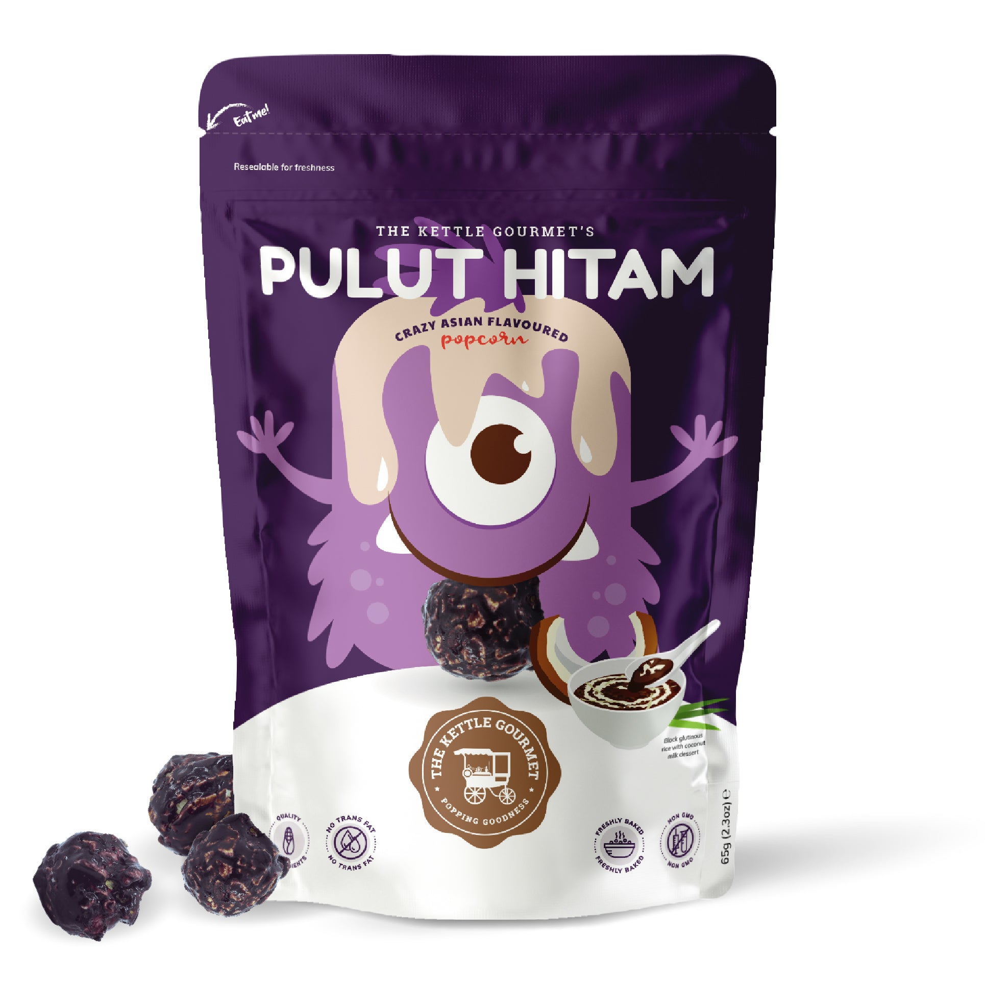 Popcorn Hitam Pulut Hitam (8-pack Set) | Gourmet Popcorn Snacks Delivery