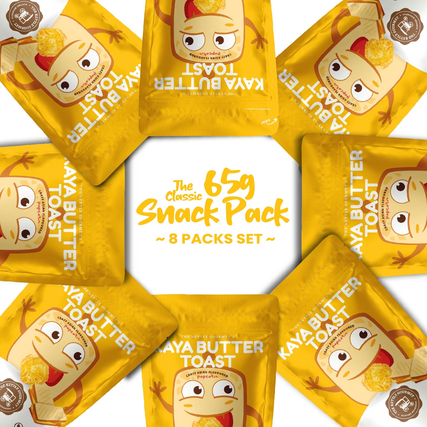 Kaya Butter Toast Popcorn (8 Packs x 65g)