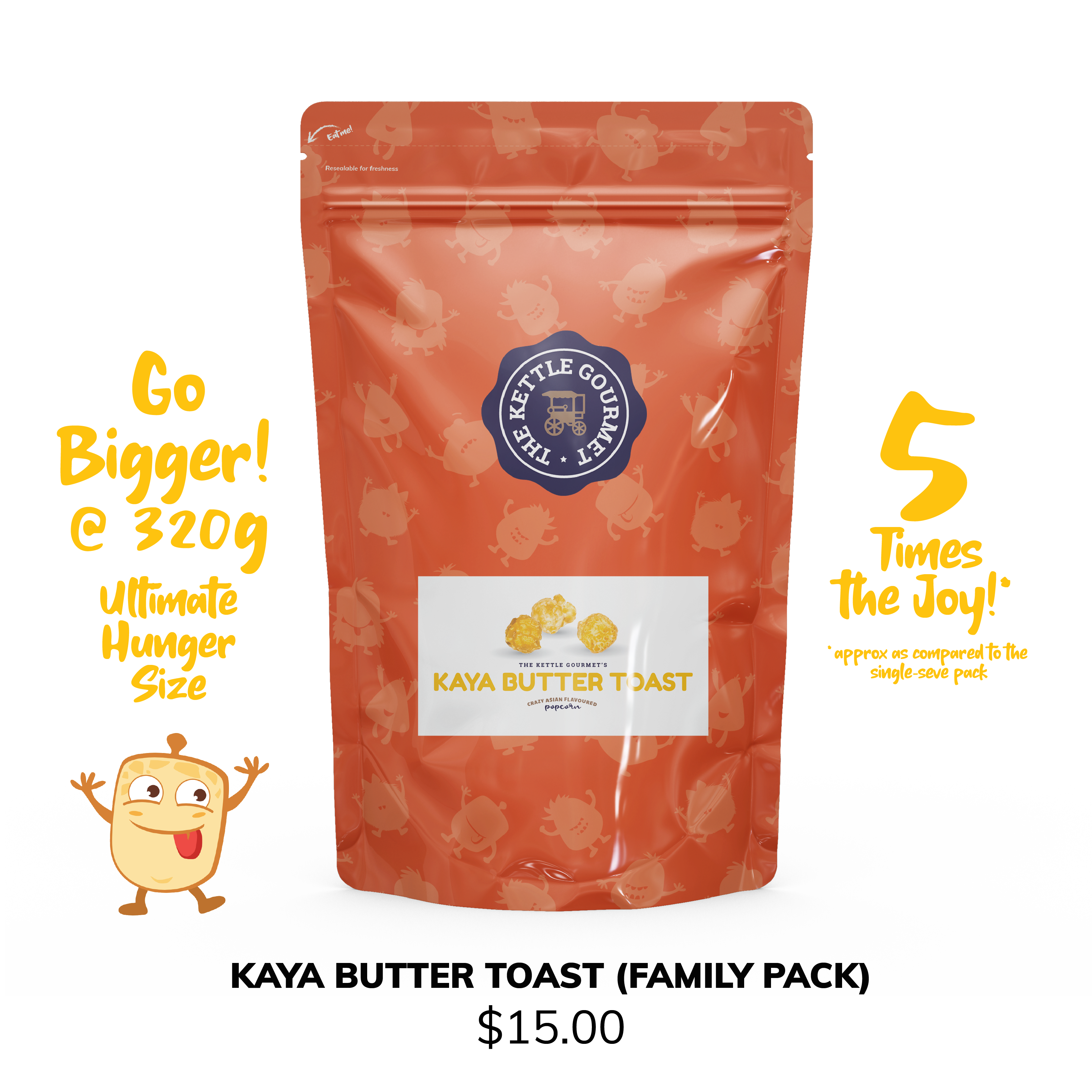 Kaya Butter Toast Popcorn Family Pack