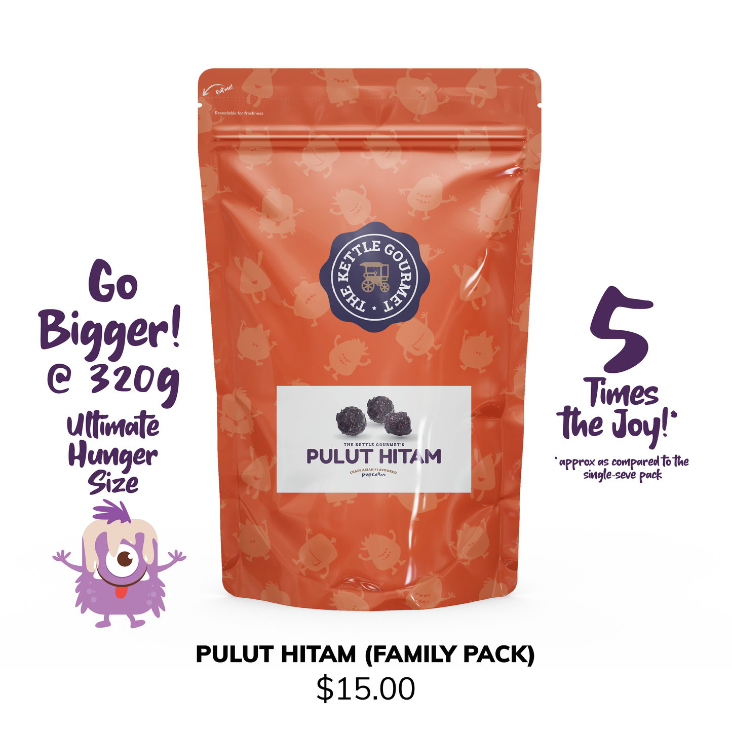 Pulut Hitam Popcorn Family Pack