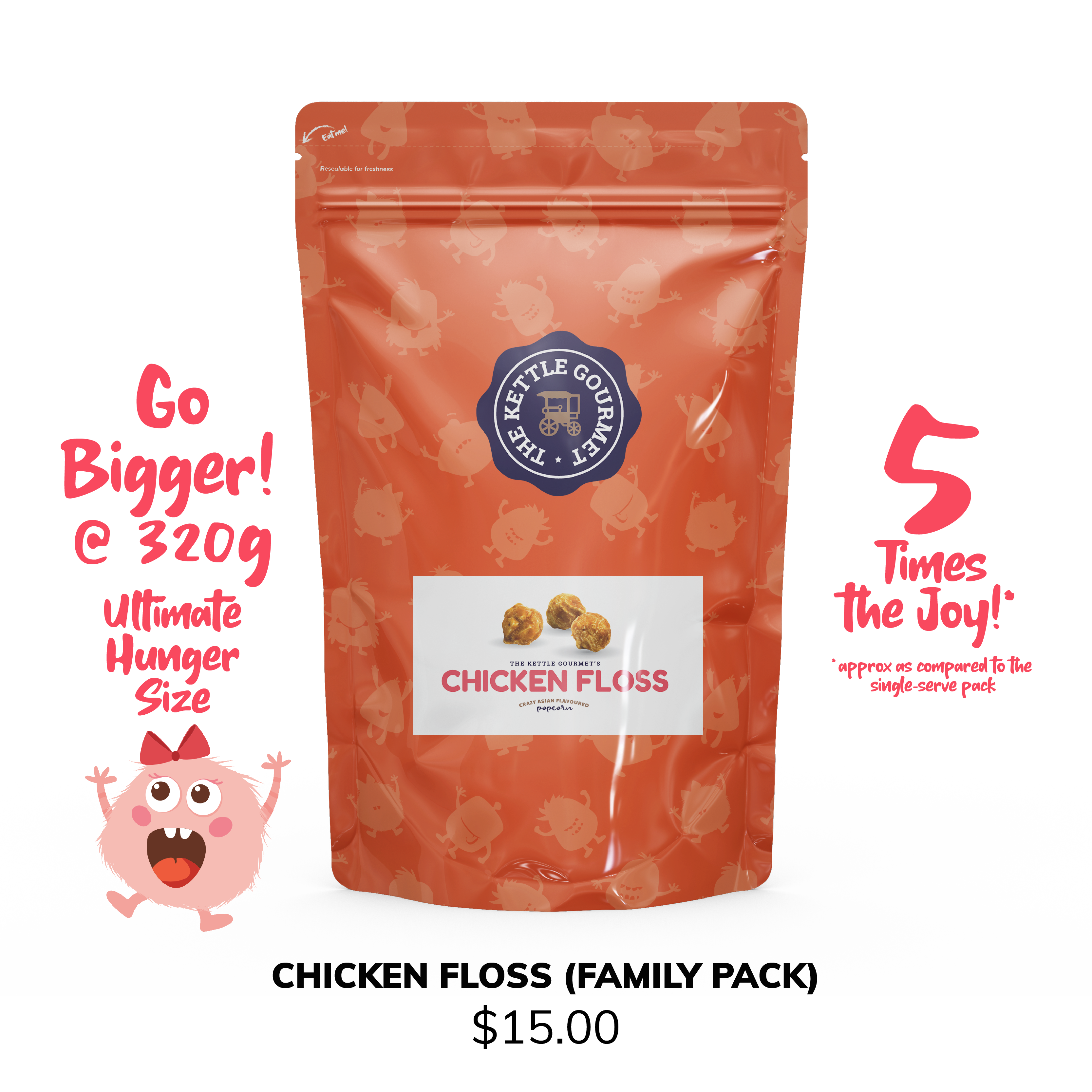 Chicken Floss Popcorn Family Pack