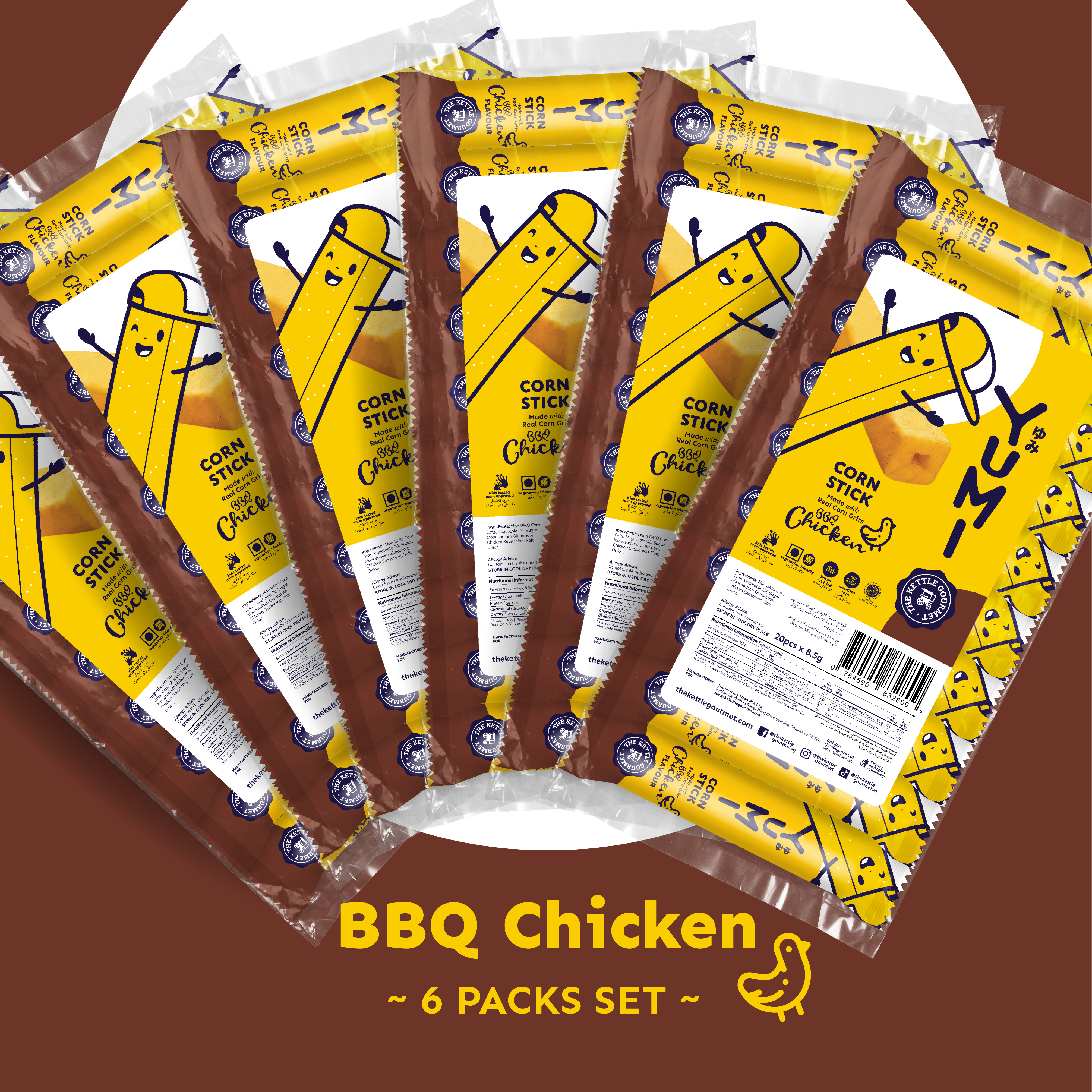 YUMI BBQ Chicken Stick Bundle (6 x 20 sticks)